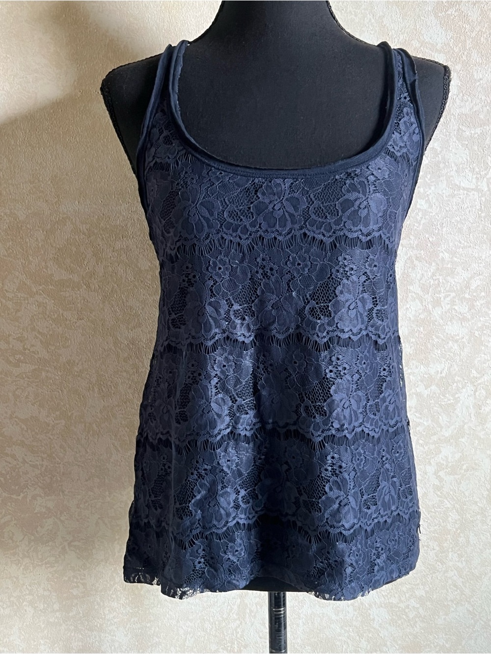 Abercrombie & Fitch Navy Floral Lace Camisole